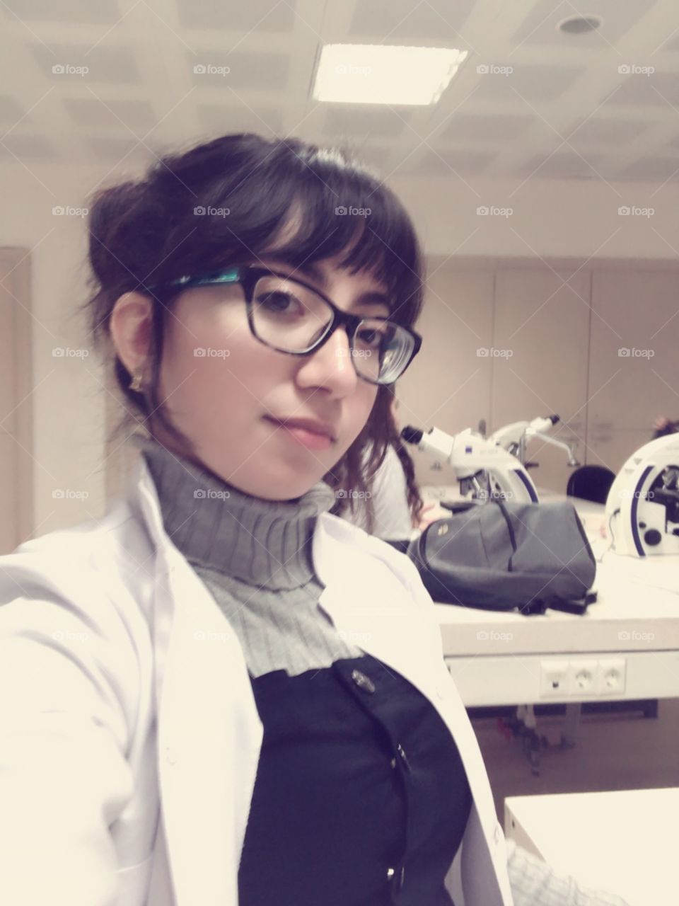 Me in histology laboratory 