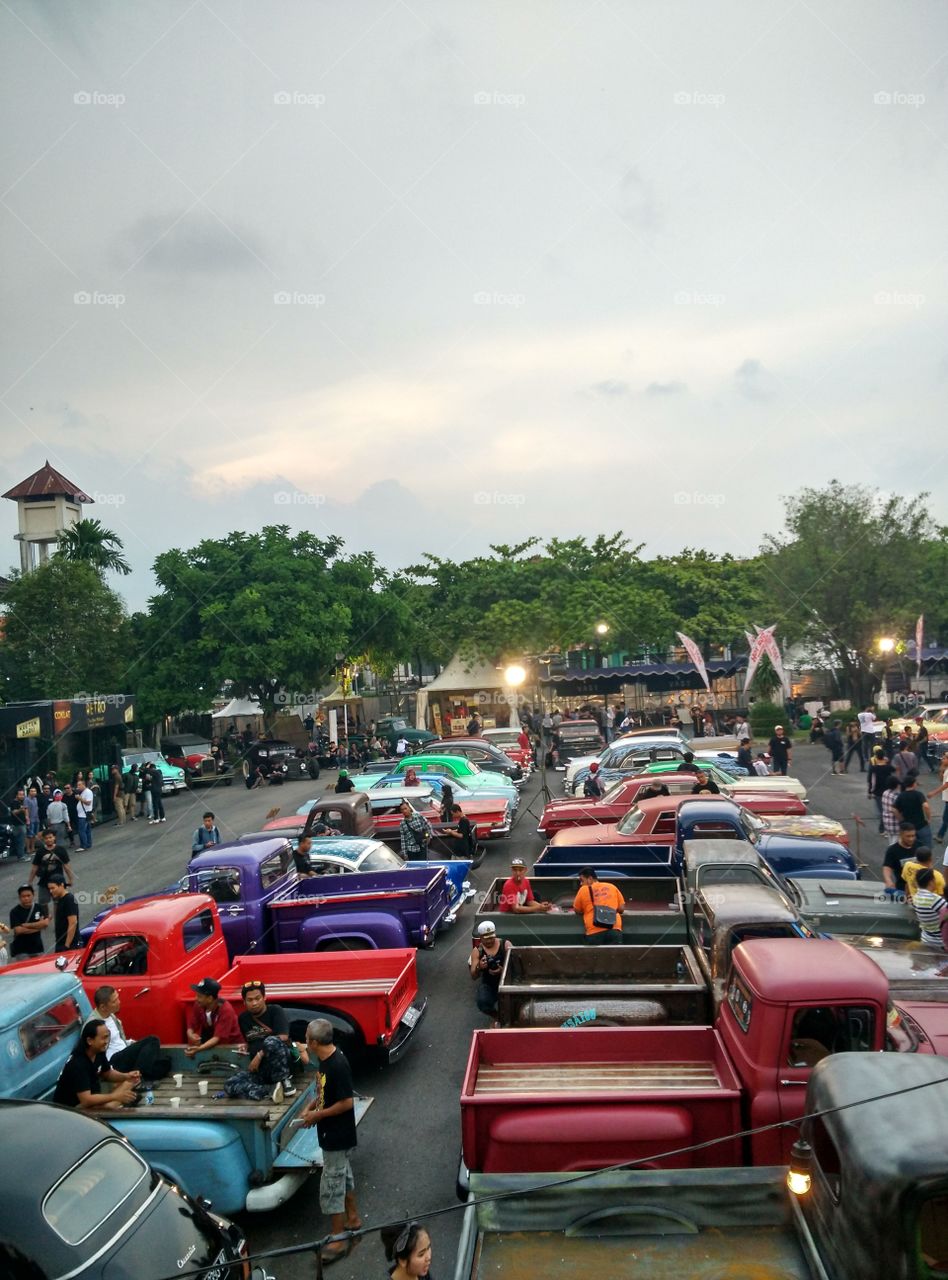 Many old car festival