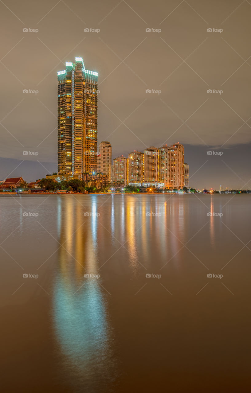 Modern and reflect on river