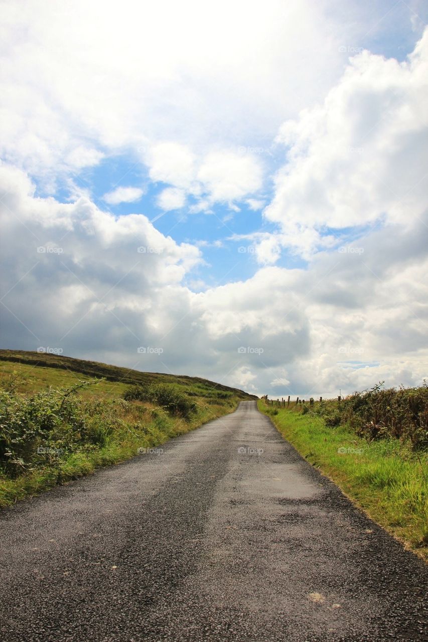 Empty road on landscape