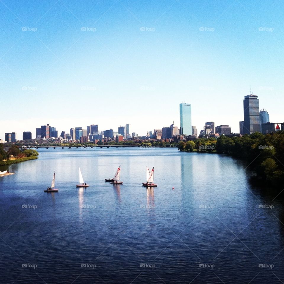 Boston skyline from BU Bridge