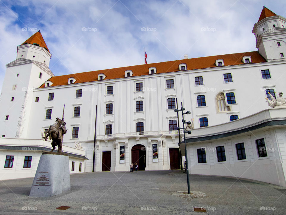 The castle in Bratislavia, Slovakia. 