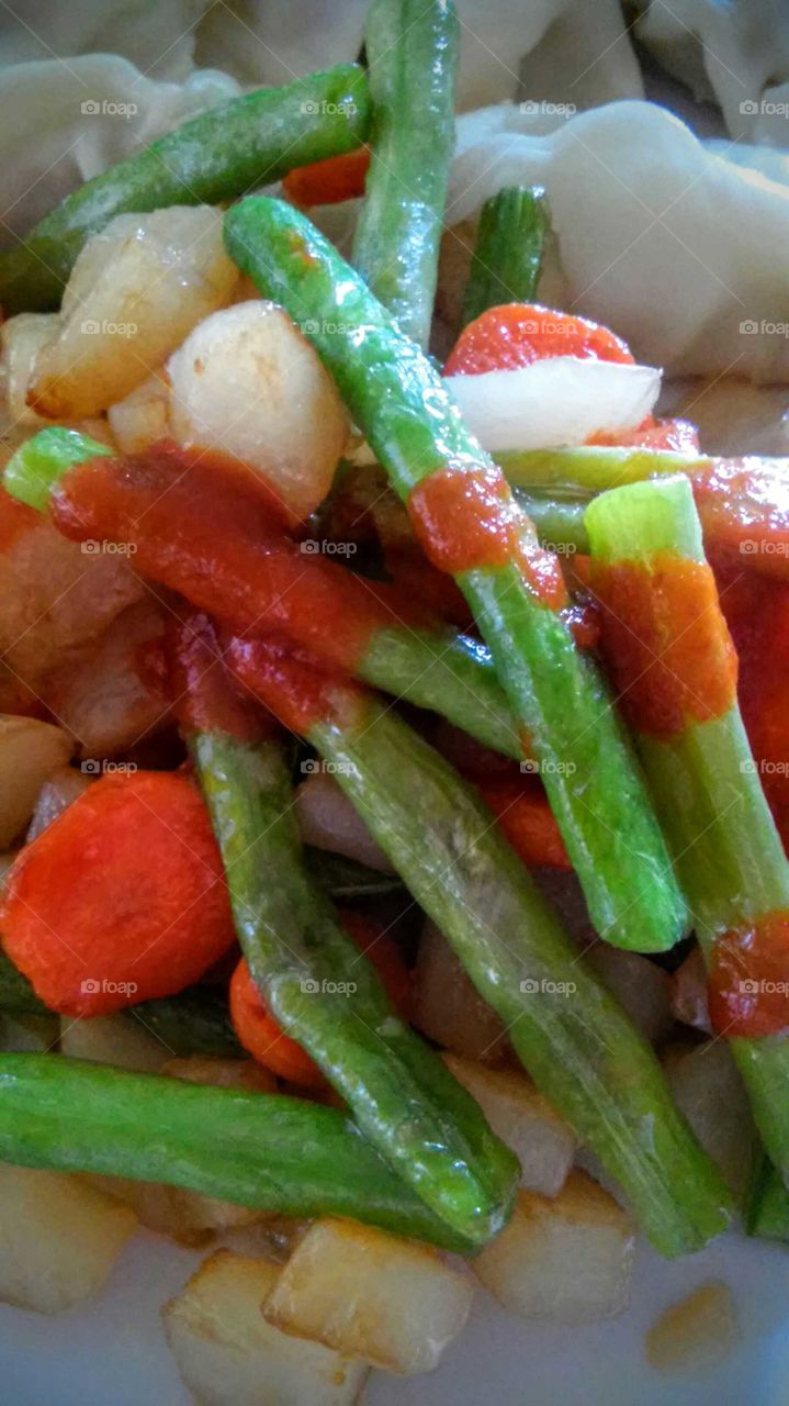 veggies meal. Delicious healthy veggies for lunch