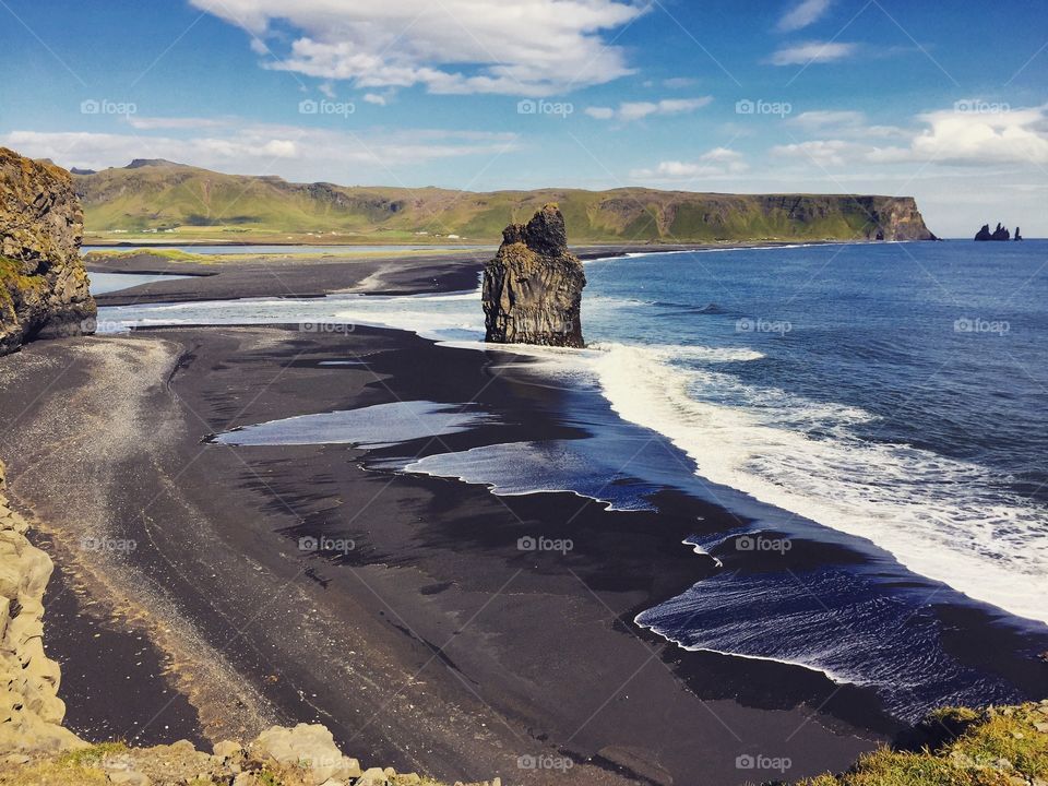 Black beach in Iceland 