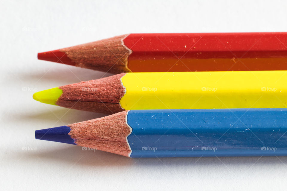 Coloured pencils closup
