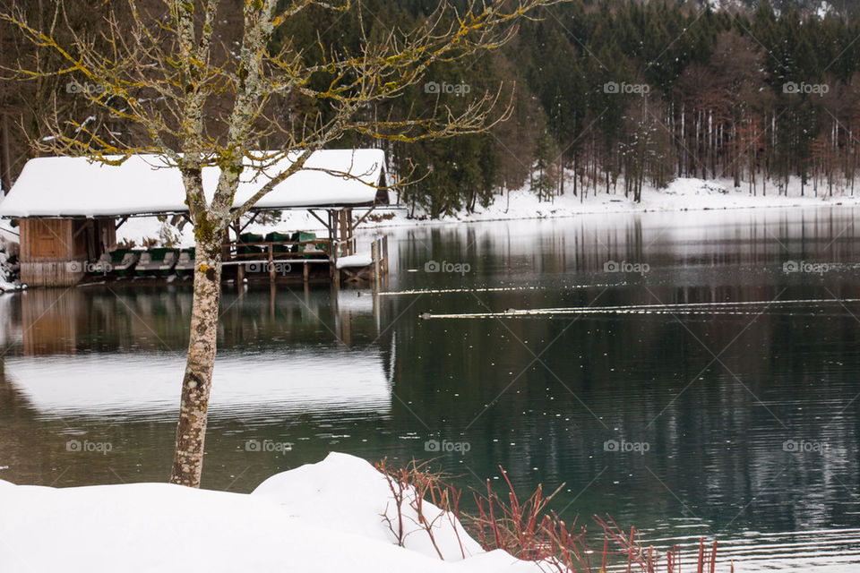 View of a lake during winter