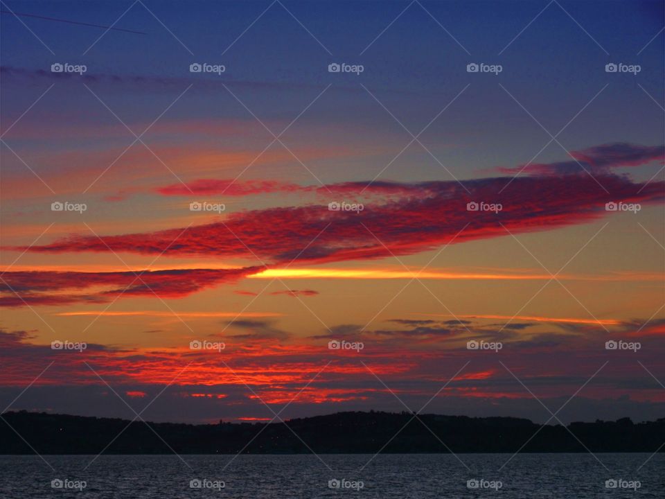 Sunset over Bagnoli ( Naples - Italy ).