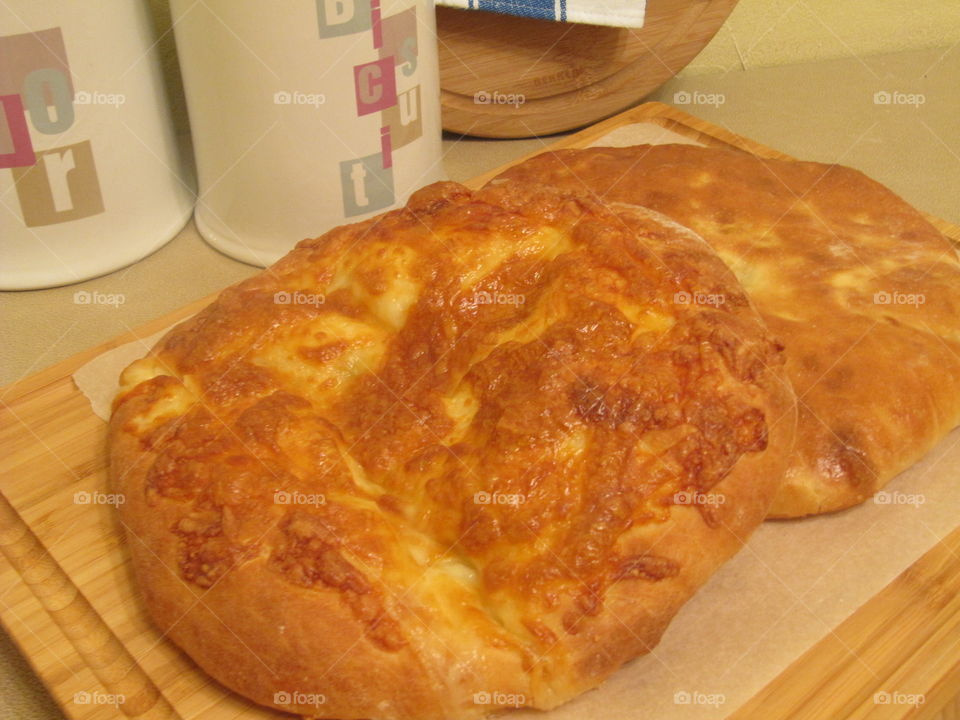 Potato big pies with mozzarella cheese ala pizza