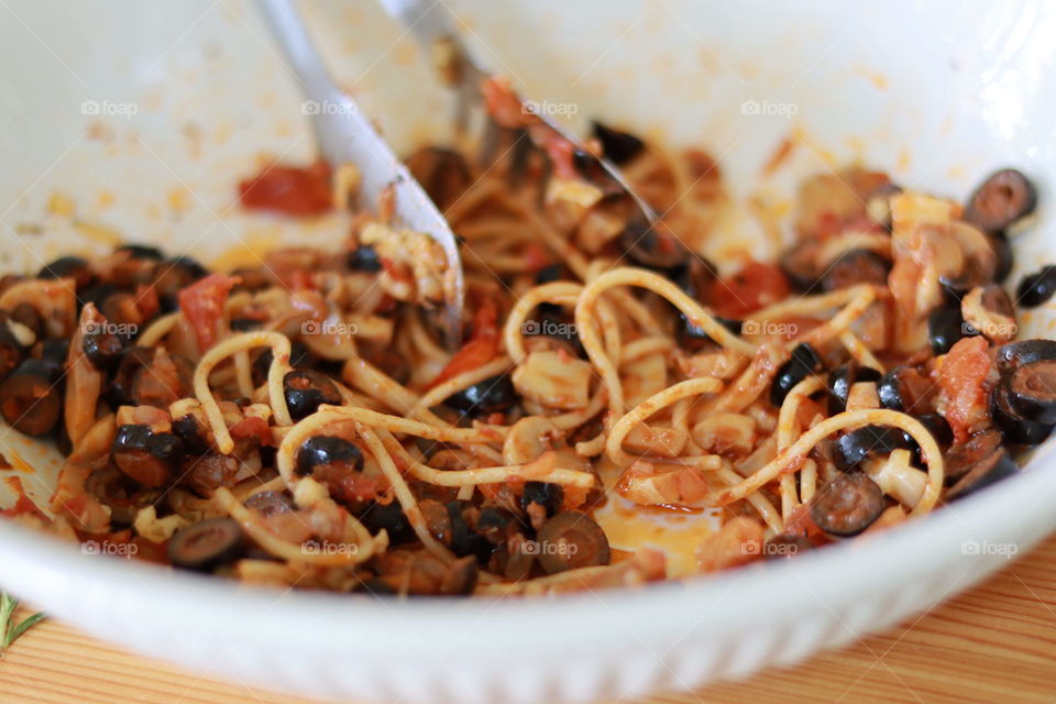 spaghetti, olive, delicious, meal.