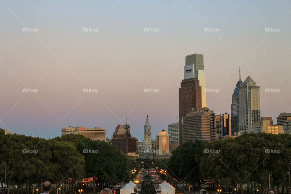 Philadelphia . View from rocky building. 