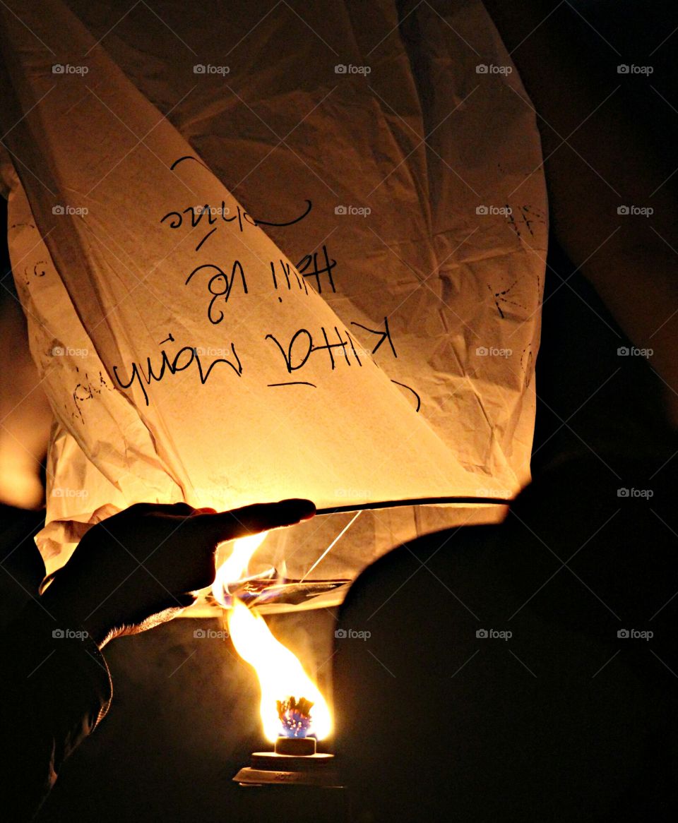 Lantern lighting at the Festival of Lights