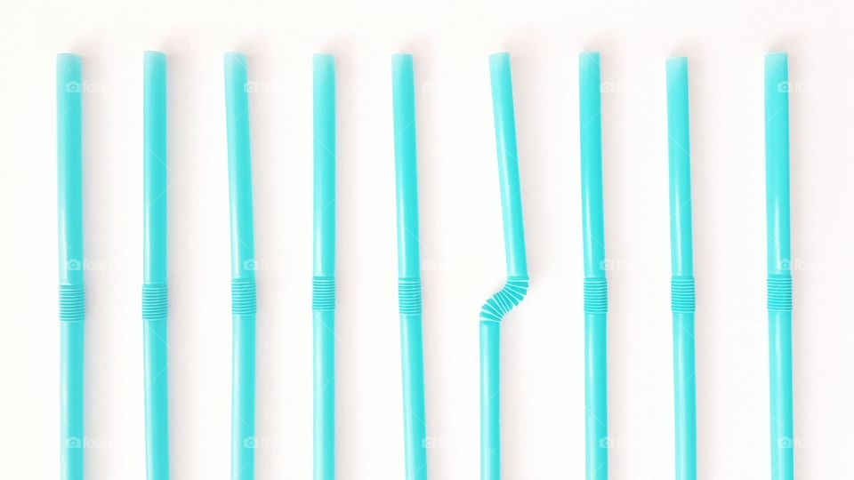 blue bendy straws