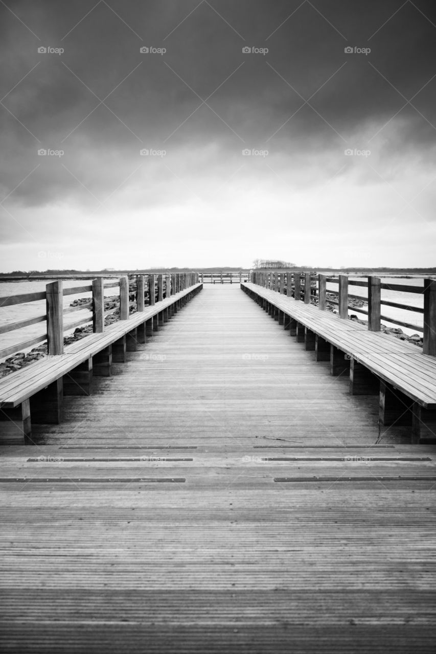 Pier in Retranchement. This is situated in Holland. During a storm. 