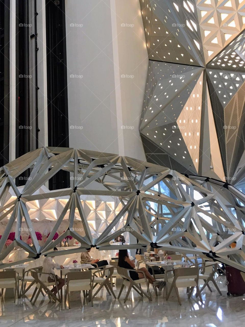 Triangle designed cafe