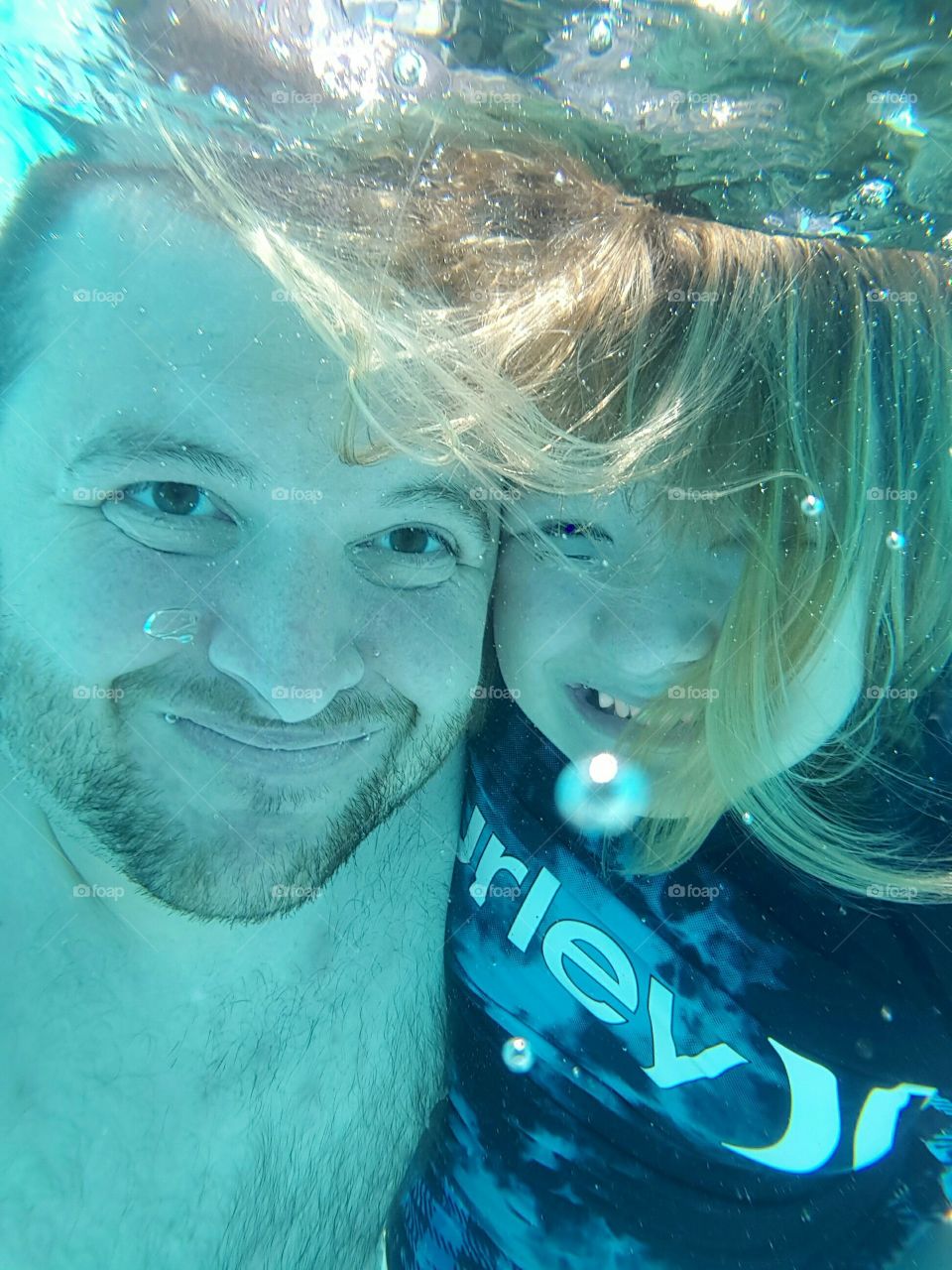 Father Daughter Underwater