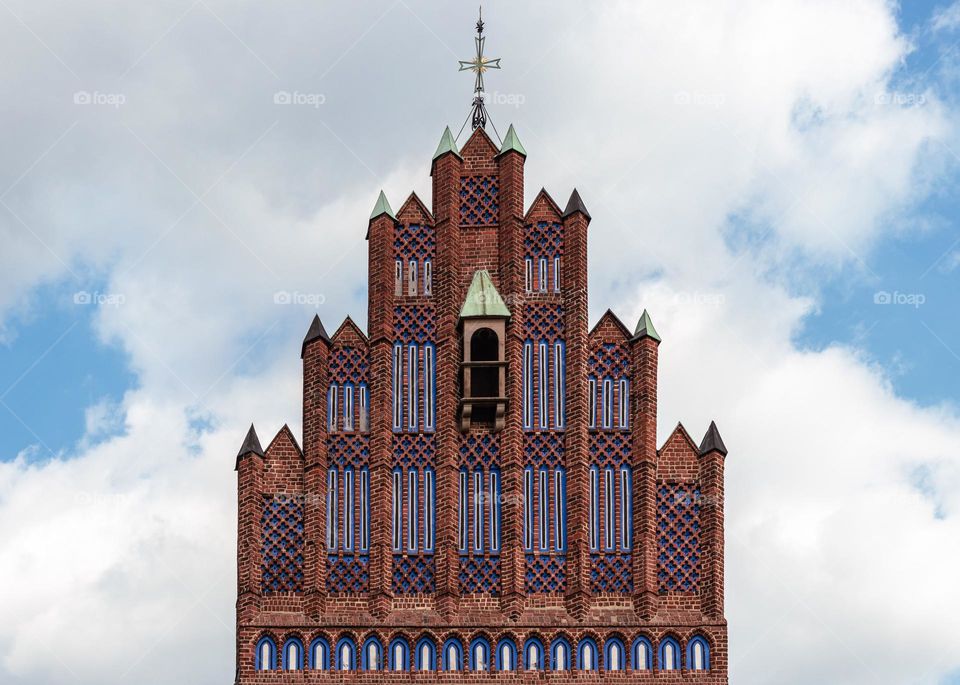 beautiful façade of the church in Wrocław