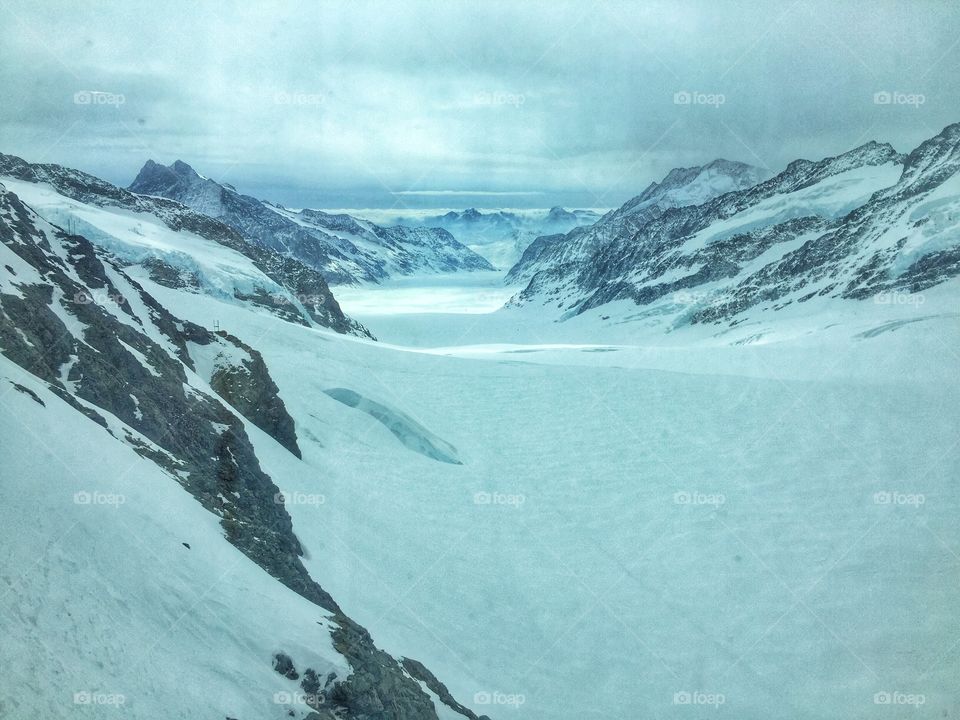 Snow-capped mountain landscape 