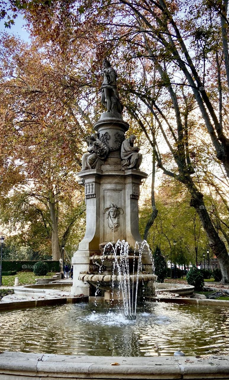 Madrid , Fountain December 2022 . 