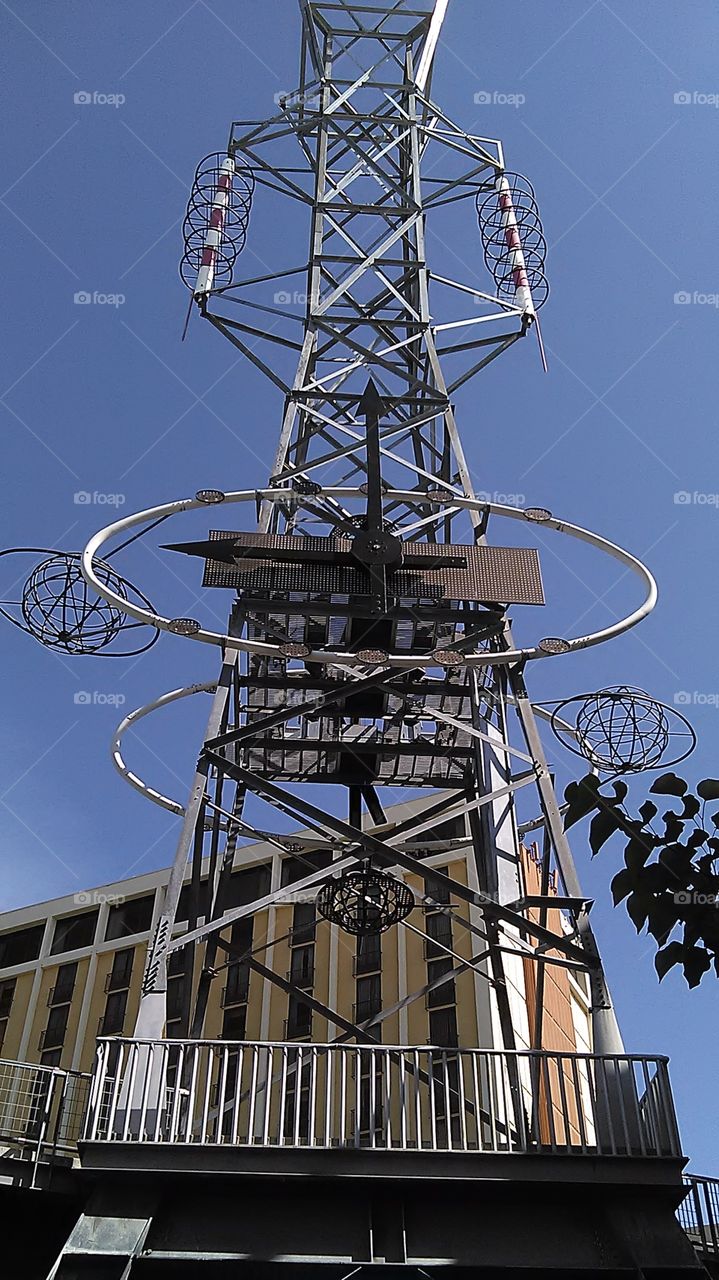 Clock tower. Out for a bike ride going to watch a movie