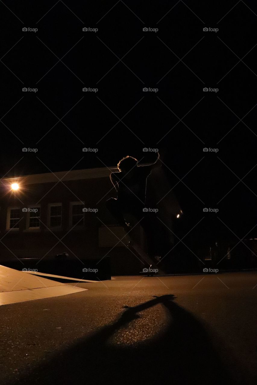 skating in the night