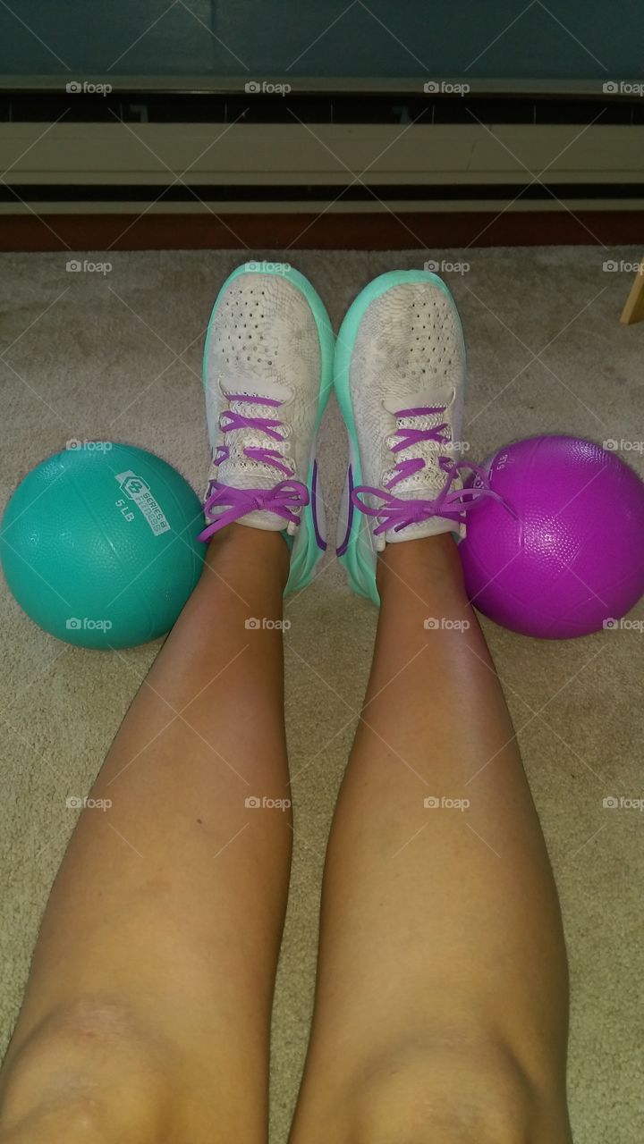 matching balls and shoes