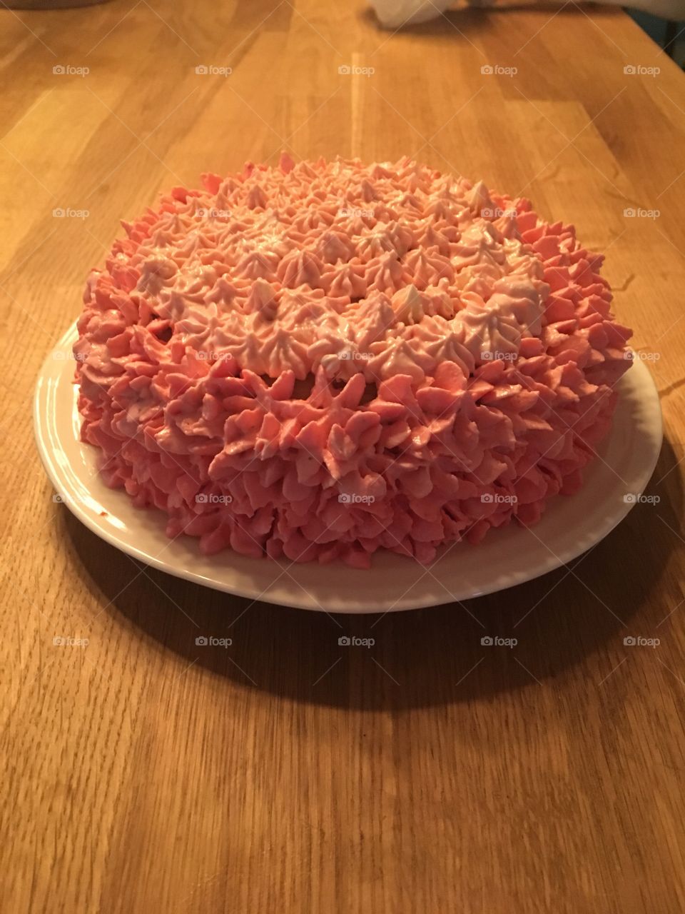 Pink ombré cake
