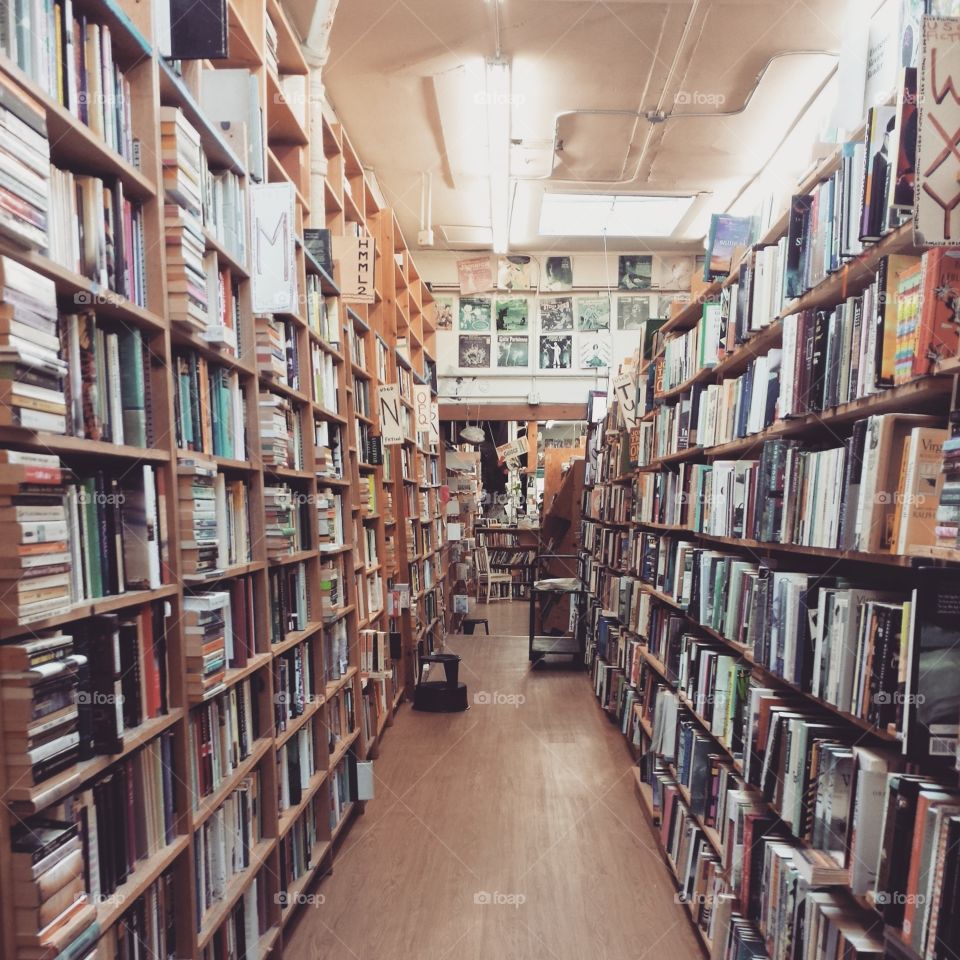 Books on Books . Browsing a used bookstore.