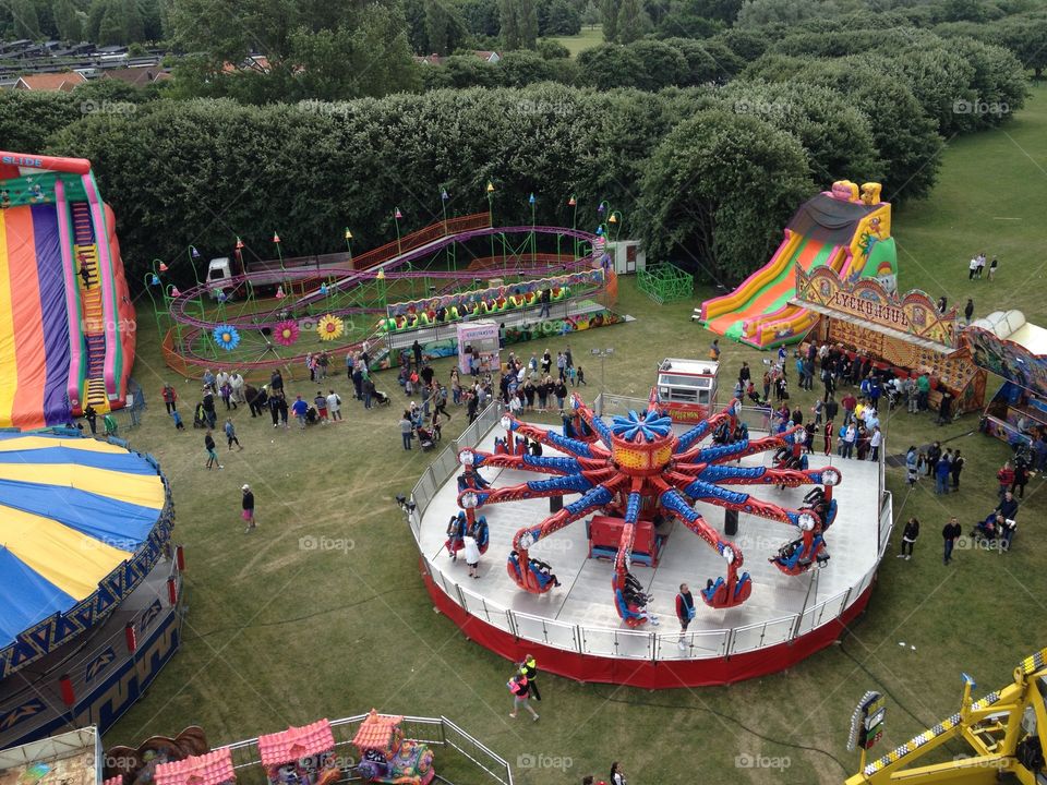 Local mobile funfair in Malmö Sweden.