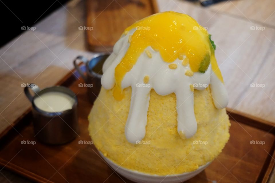 ice cream mango cream cheese
