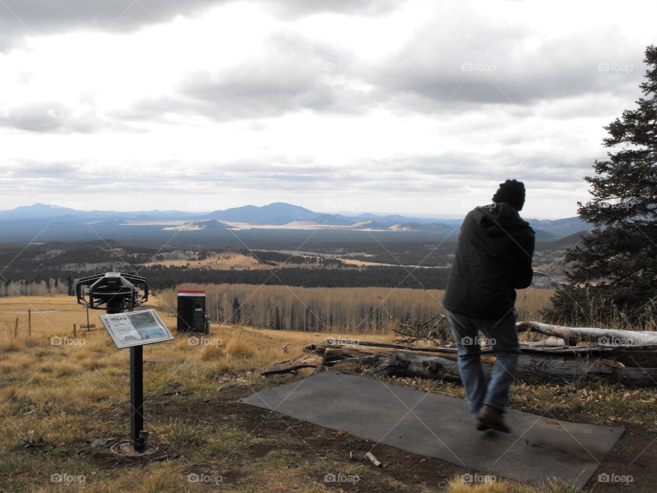 Disc golf at Arizona Snowbowl in Coconino National Forest near Flagstaff Arizona