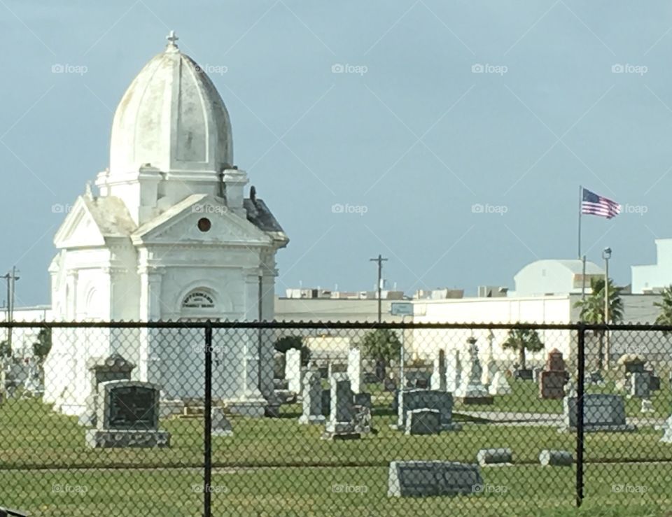 Galveston Cemetery from Highway