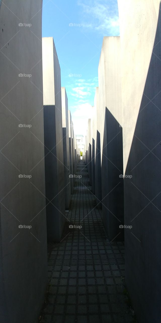 Holocaust Memorial ("Memorial To The Murdered Jews Of Europe") on vacation in Berlin, Germany