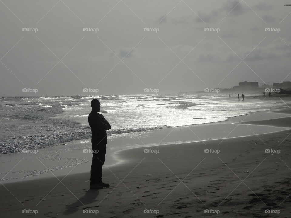 on the beach in Accra Ghana
