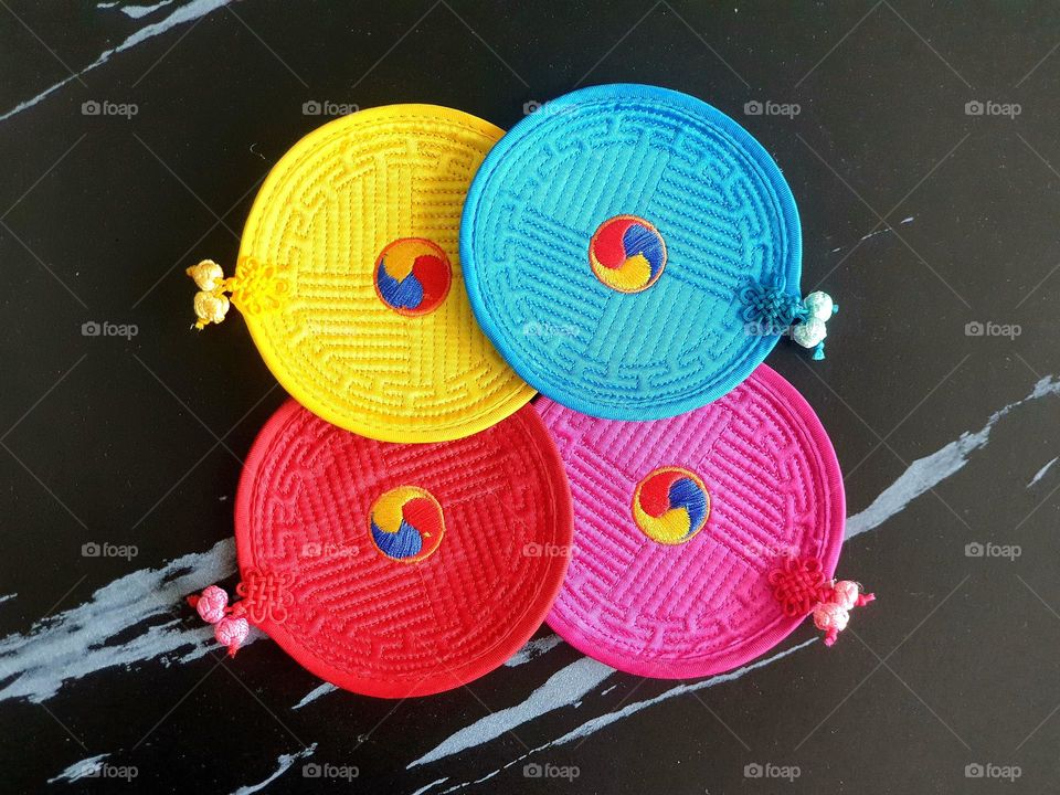 korea colorfull coaster
