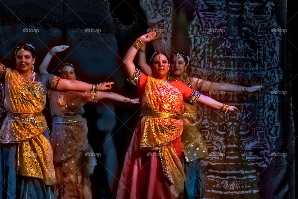 Pretty Indian woman dancing