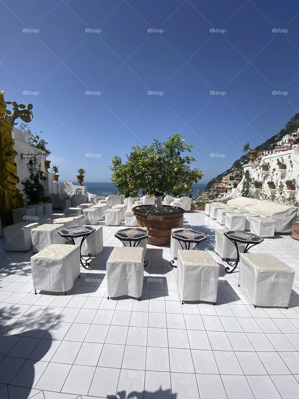 Positano White Dining Balcony