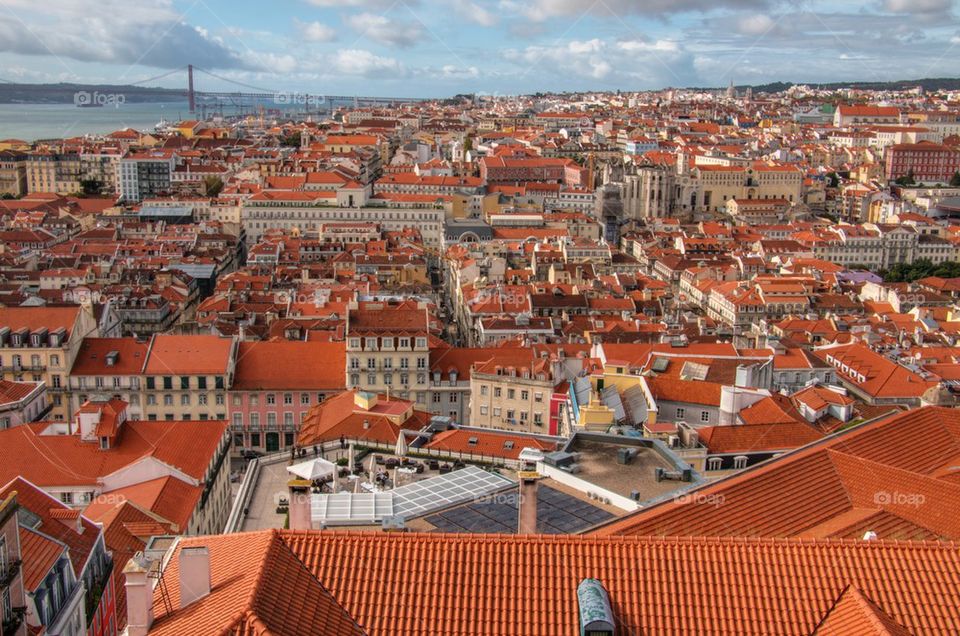 Lisbon red roofs