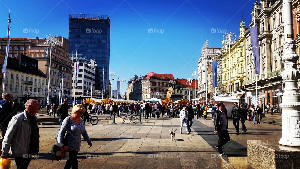 sunny beautiful day i croatia....this is the capital ..zagrwb..what else??