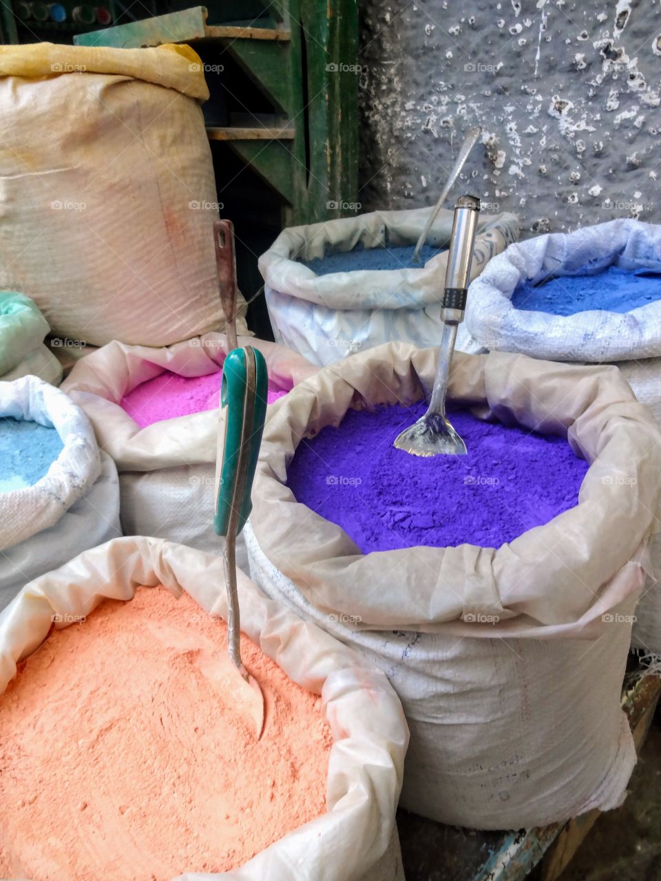 Colorful dye in Morocco 