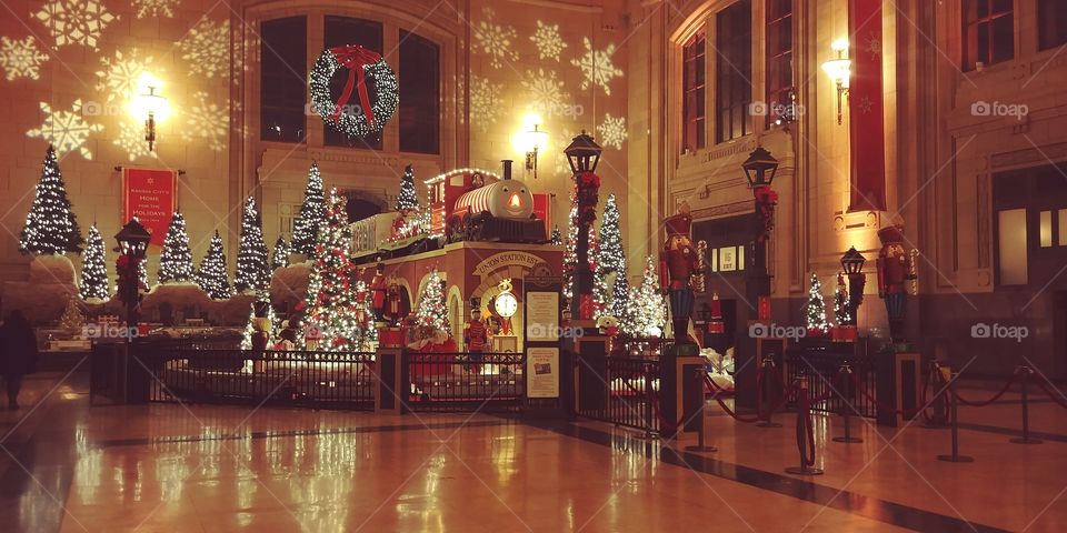 Christmas display at Kansas City Union Station