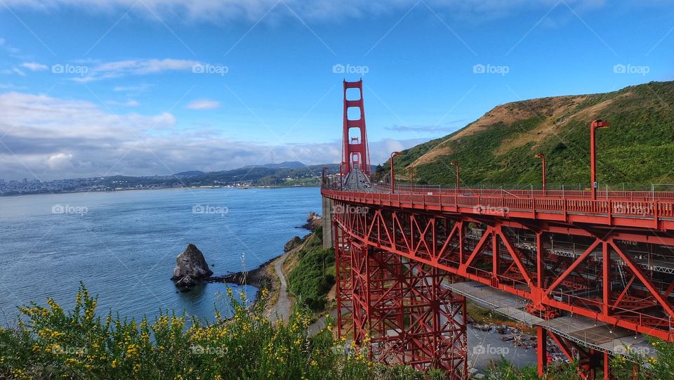 View of bridge in San francisco, California, Usa