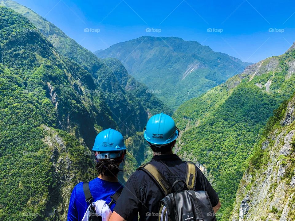 My first hike is hiking Taroko mountain in Taiwan! We had to wear protective gears! Safety first l, Always! I miss Taiwan so much!