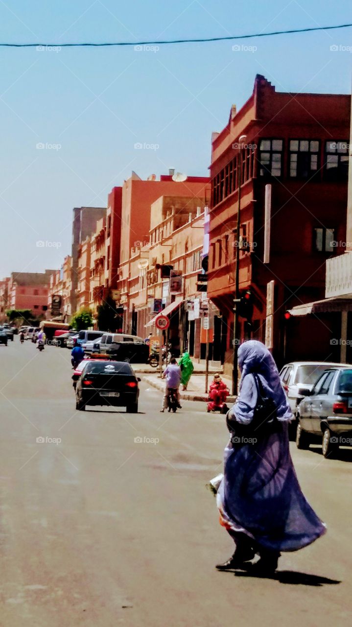 A street in Goulimine ,Morocco ,during Ramadan.