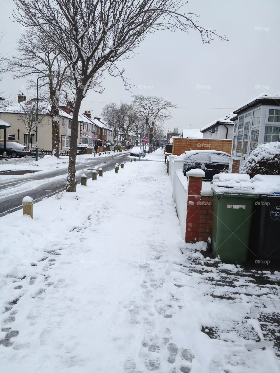 London snow street