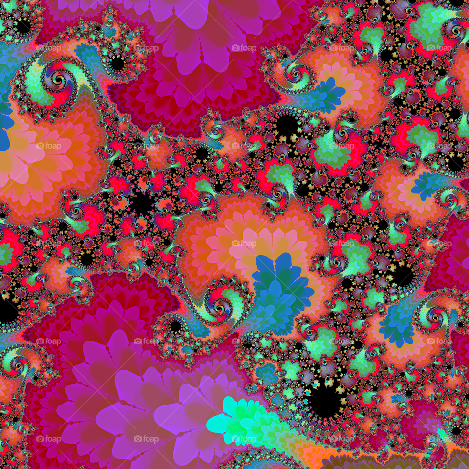 multi color fractal. a part of the mandelbrot fractal