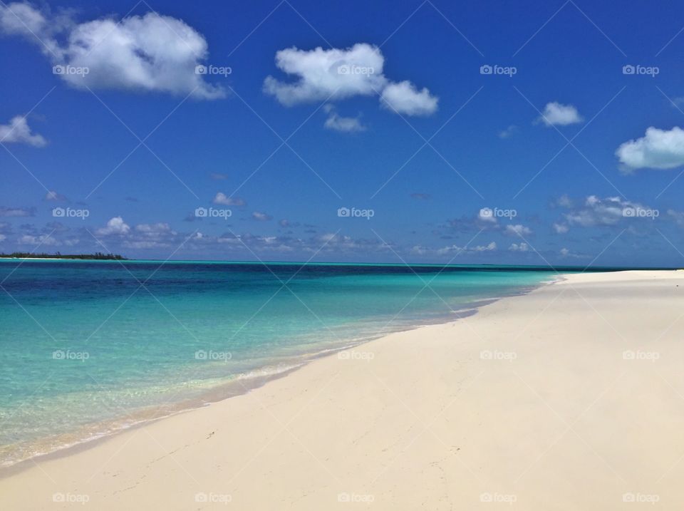 No Footprints No Stress . Empty beach with no footprints and nobody around. Rose Island Bahamas 