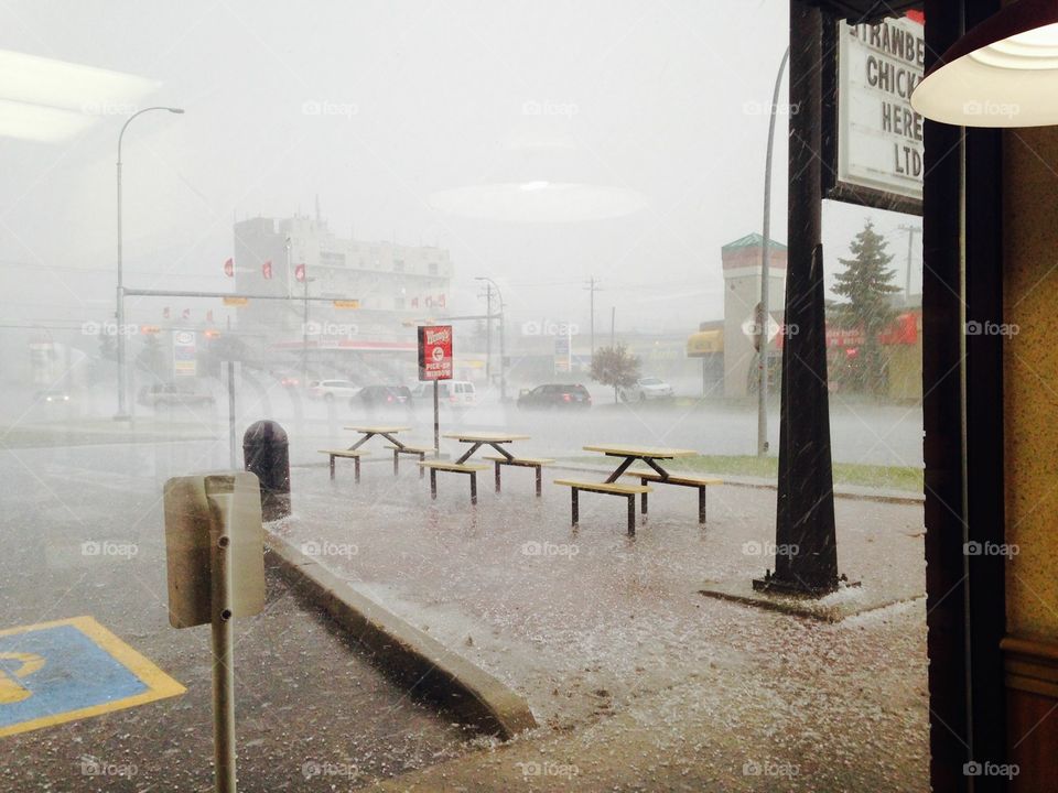 Hail storm in Calgary