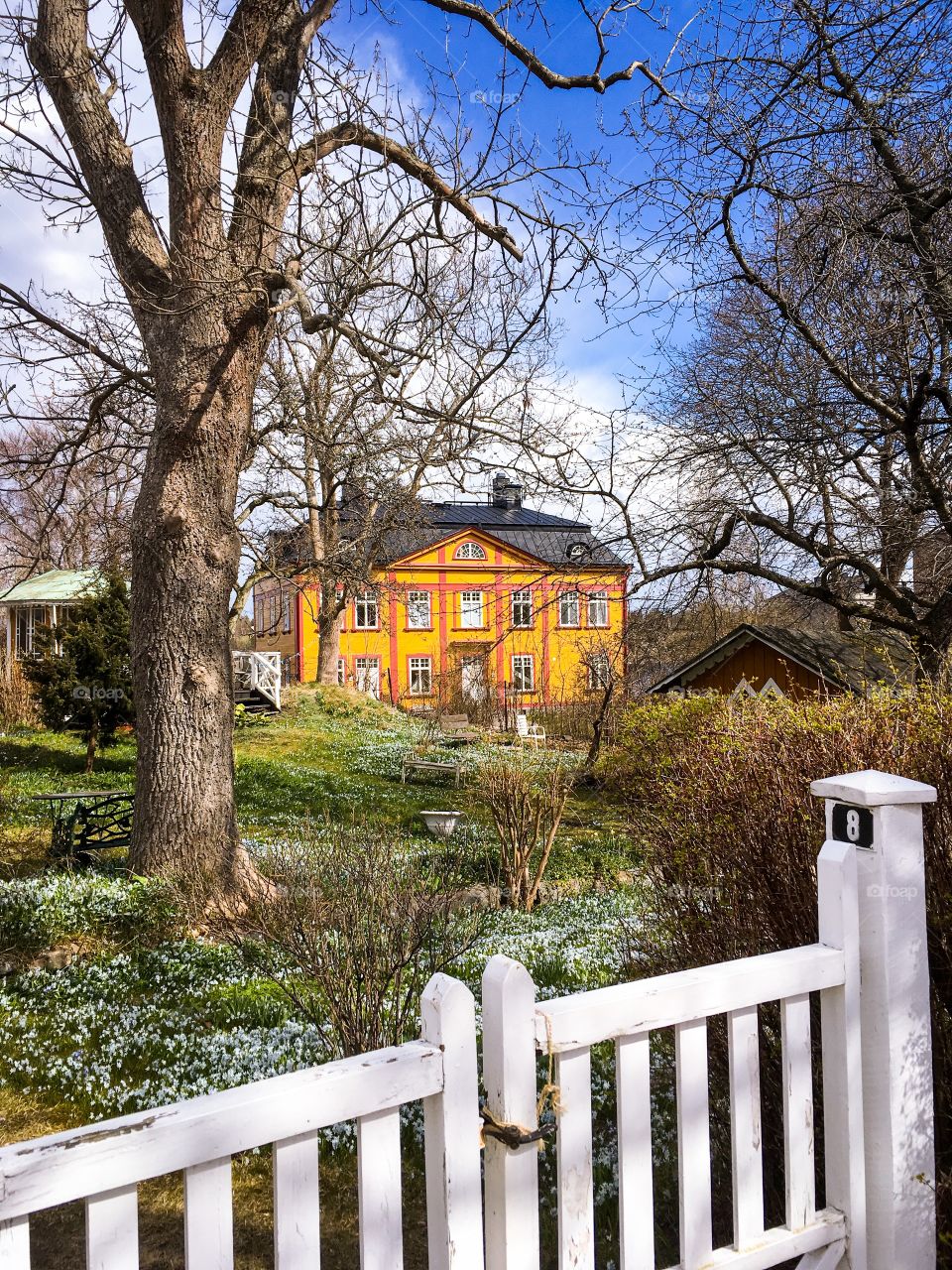 No Person, Wood, Fence, House, Tree