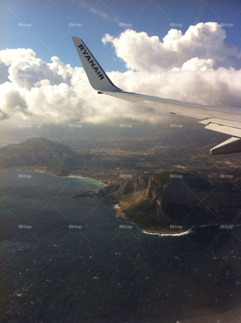 mondello palermo flight from stansted to palermo falcone and borsellino airport inflight by arretefly