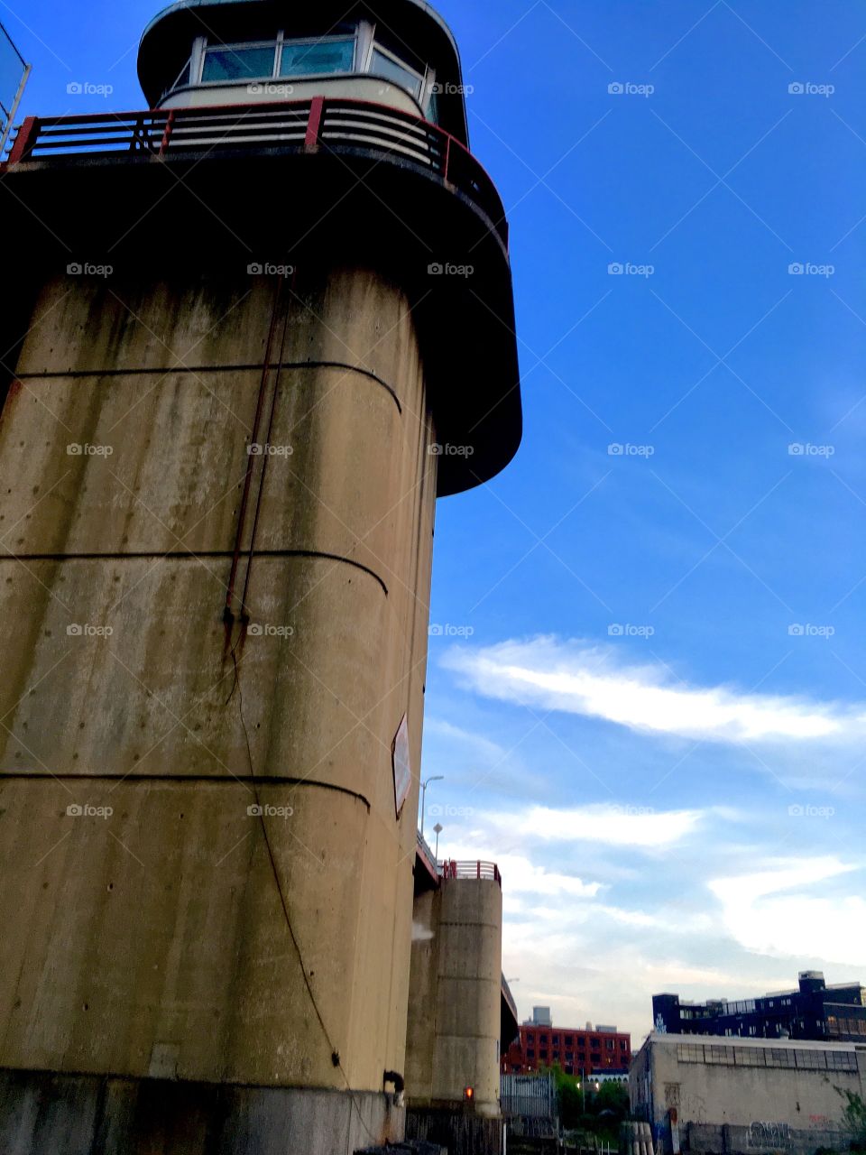 One of the pillars holding up the Pulaski Bridge in Long Island City, Queens, New York as seen from underneath. This picture was taken in the Spring of 2019. Hypnotic Productions